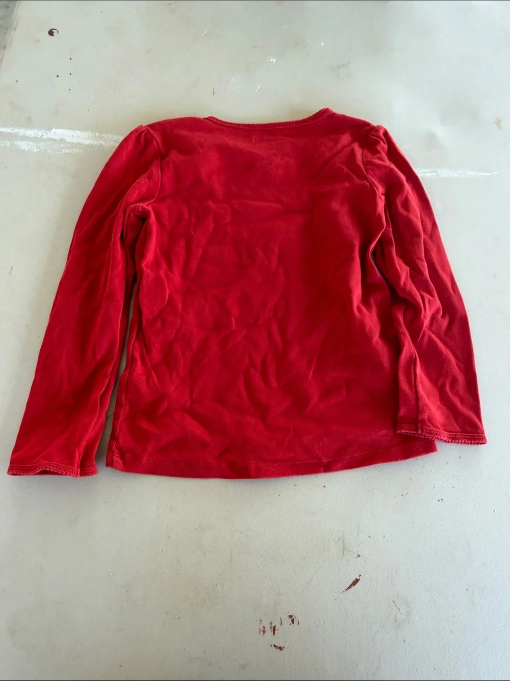 BabyGAP Red Long Sleeve Top with Ballerina Monkey Graphic